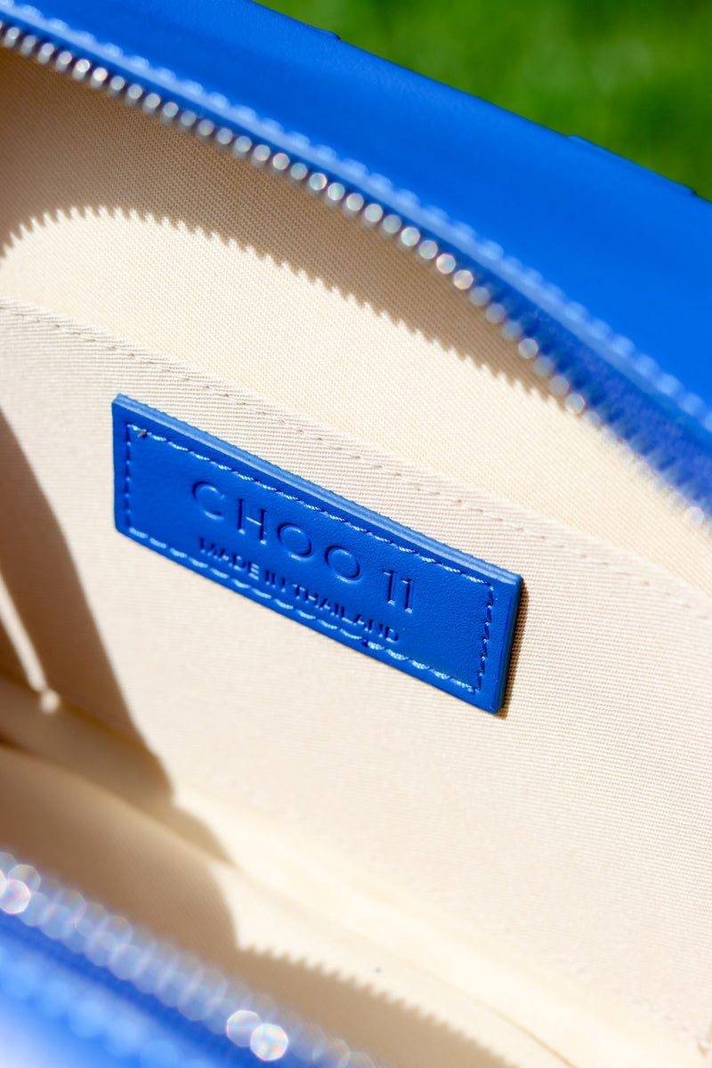 CHIRA CROSSBODY BAG in CORNFLOWER with SILVER TONE HARDWARE