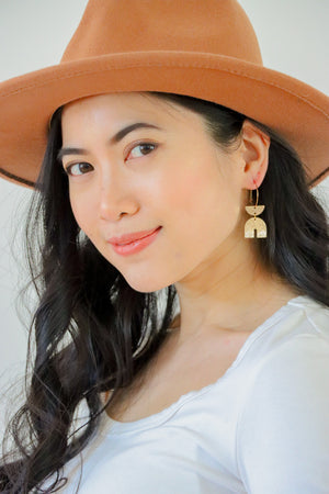 X GOLD PLATED GEOMETRIC CHARMS EARRING 11
