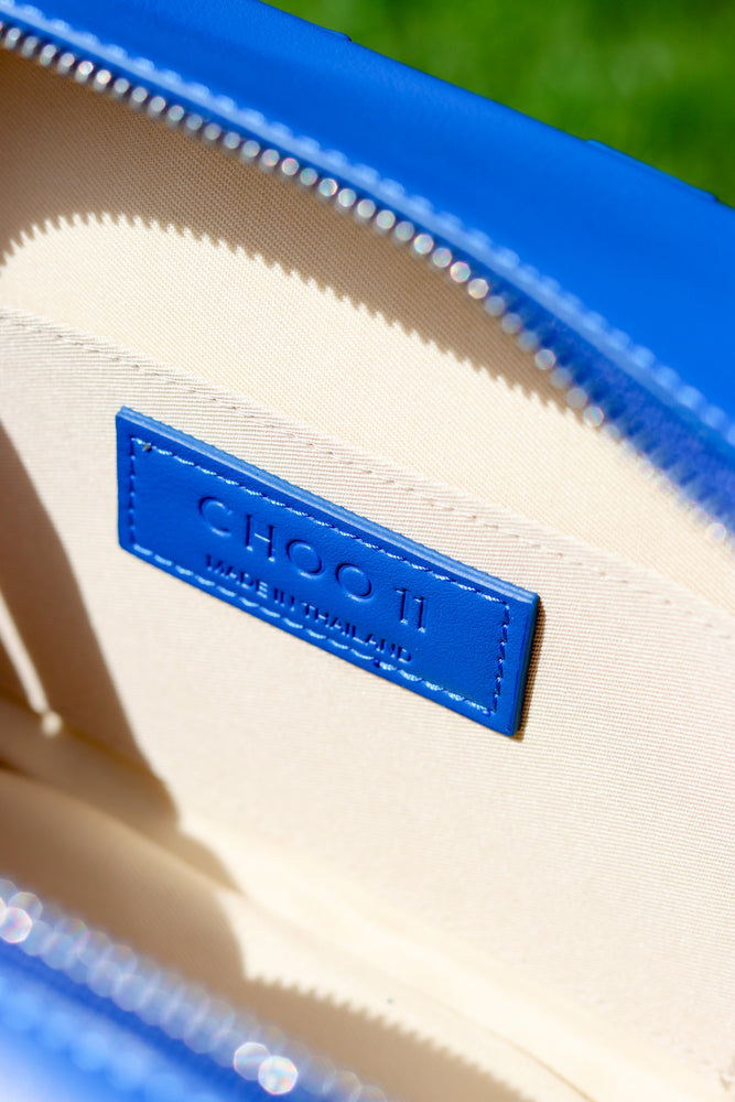 CHIRA CROSSBODY BAG in CORNFLOWER with SILVER TONE HARDWARE