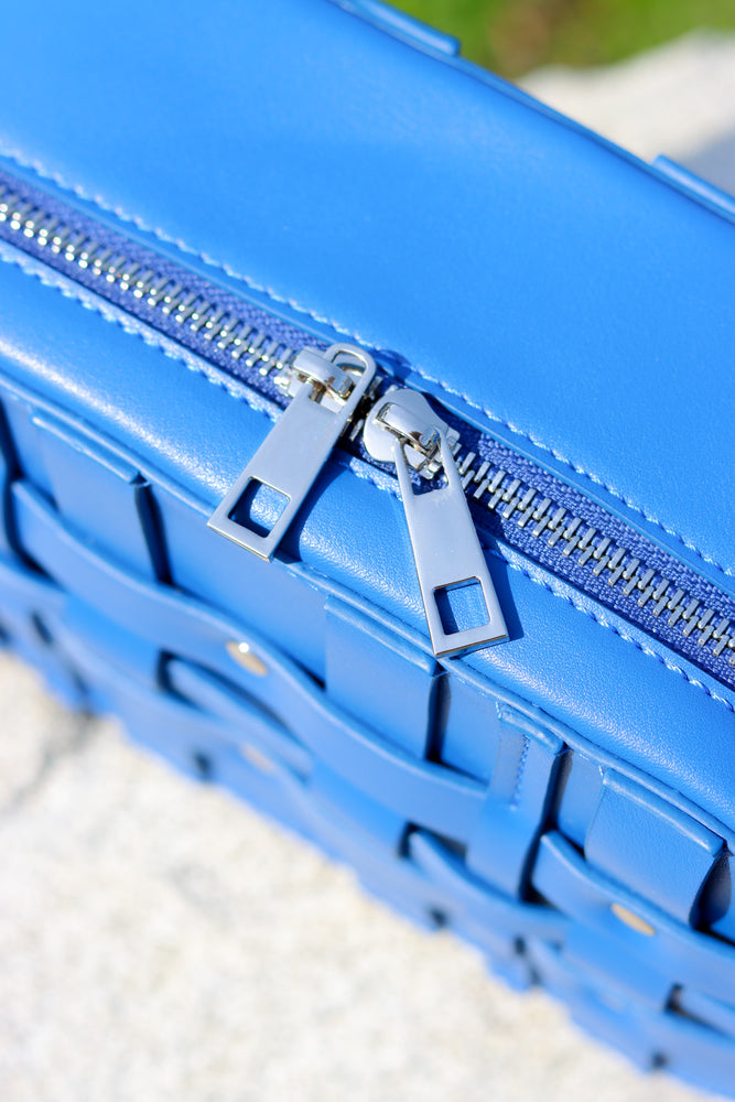 CHIRA CROSSBODY BAG in CORNFLOWER with SILVER TONE HARDWARE