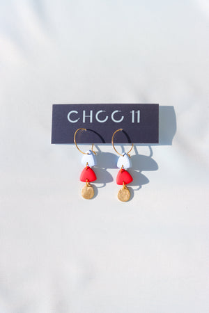 RED AND BLUE EARRINGS