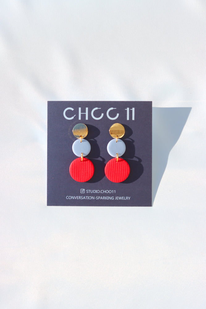 RED AND BLUE EARRINGS
