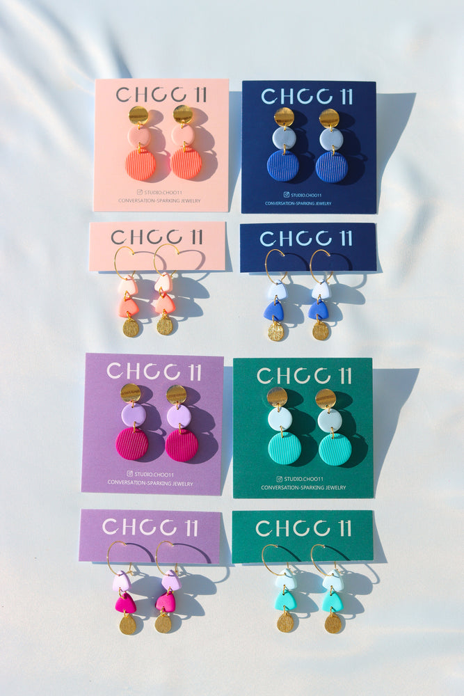 TWO TONE EARRINGS