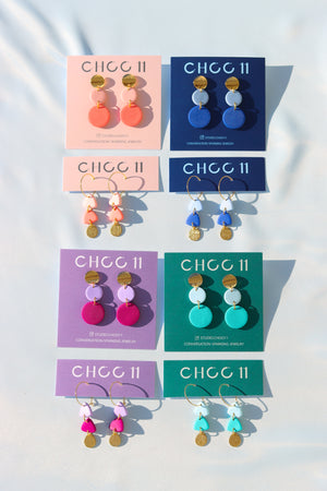 TWO TONE EARRINGS