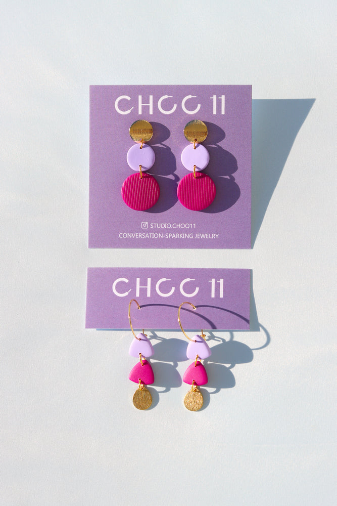 TWO TONE EARRINGS