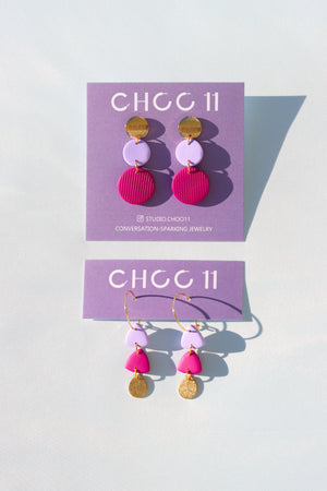 TWO TONE EARRINGS