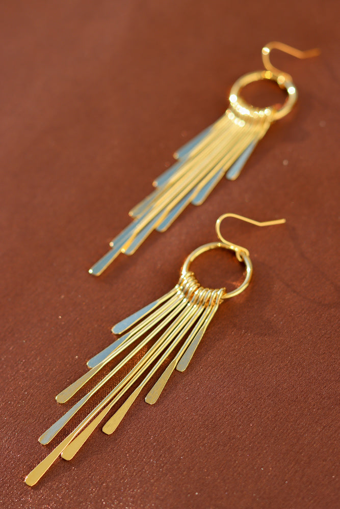 
            
                Load image into Gallery viewer, X-GOLD PLATED BOHO FRINGE EARRING
            
        